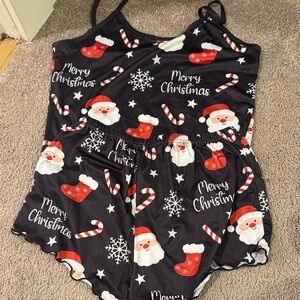 SHEIN Black Christmas Pajama Set